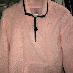 Light pink sherpa jacket